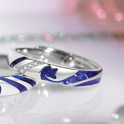 Couple Ring Sterling Silver Niche Design Enamel – Gifts for Couples — 3