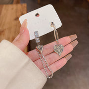 Silver Needle Long Fringed Zircon Earrings – Thoughtful Gifts — 17