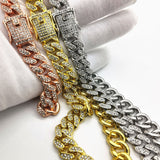 Cuban Chain 12mm Full Diamond Bracelet – Jewelry Gift Ideas — 5