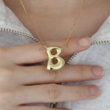 Brass Glossy Balloon English Letter Pendant – Jewelry Gift Ideas — 1