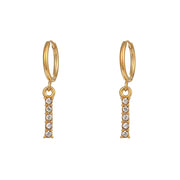 18K Gold Plated Micro Set Zircon Letter Earrings – Gifts for Her — 10