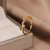 Micro Inlaid Zircon Love Declaration Ring – Gifts for Couples — 14