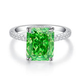 S925 Sterling Silver Emerald Ring Female High Carbon – Gifts for Her — 3