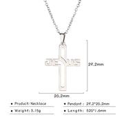 Stainless Steel Cross Pendant Necklace Men – Jewelry Gift Ideas — 5