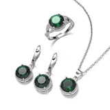 Women's Zircon Necklace Earring Ring Three-piece – Jewelry Gift Ideas — 17