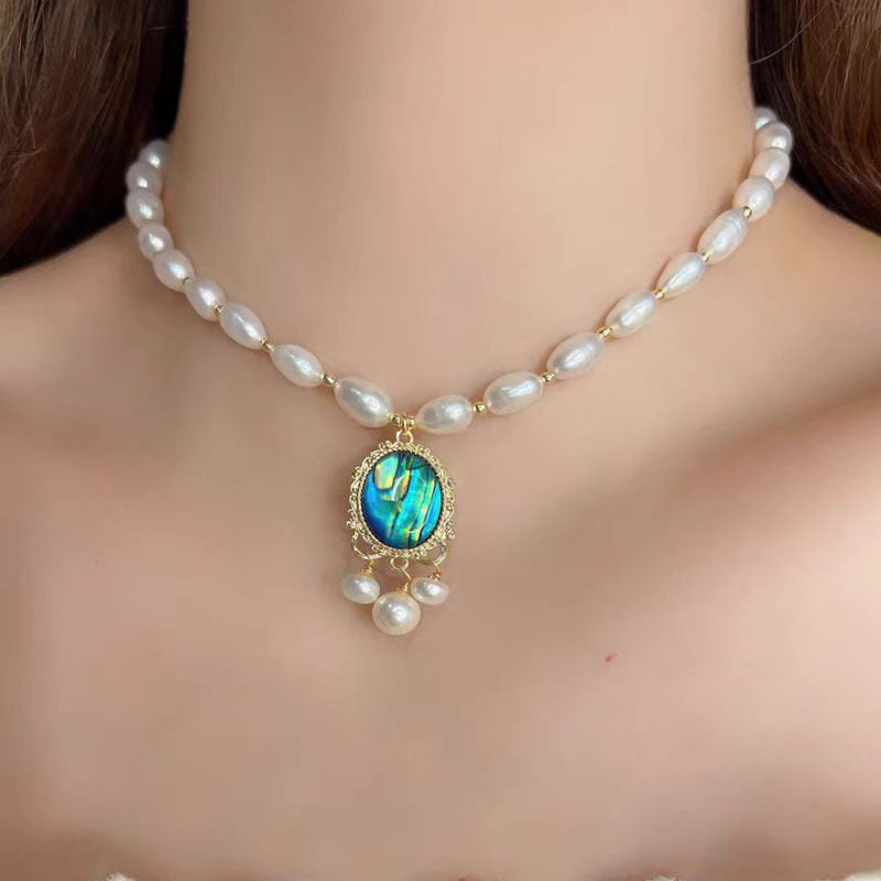 Freshwater Pearl Abalone Shell Necklace Fashion – Jewelry Gift Ideas — 1