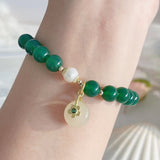 Ancient Style Green Agate Bracelet Female – Stylish Gifts — 4