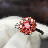 Natural Garnet Faceted Plum Transit Ring – Everyday Gifts — 3