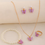 Children's Necklace Butterfly Accessories Girl – Jewelry Gift Ideas — 3