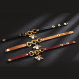 Personality New Chain Small Bee PU Leather Pearl – Jewelry Gift Ideas — 5