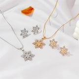 3pcs Snowflake Necklace Set With Rhinestones – Jewelry Gift Ideas — 6