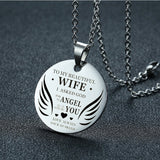 To My Beautiful Wife My Angel Round Necklace – Jewelry Gift Ideas — 5
