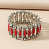 Statement Vintage Inlaid Resin Marquise Stretch – Jewelry Gift Ideas — 3