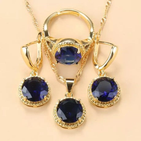 Earrings Ring Necklace Three-piece Jewelry Set – Jewelry Gift Ideas — 1