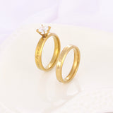 Men's And Women's Titanium Steel Diamond Coupler Rings – Gifts for Her — 4