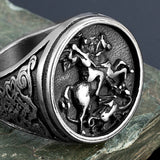 Men's Roman Soldier Dragon Ring – Gifts for Him — 2