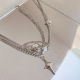 Fashion Double Layer Cross Heart Crystal Pendant – Jewelry Gift Ideas — 4