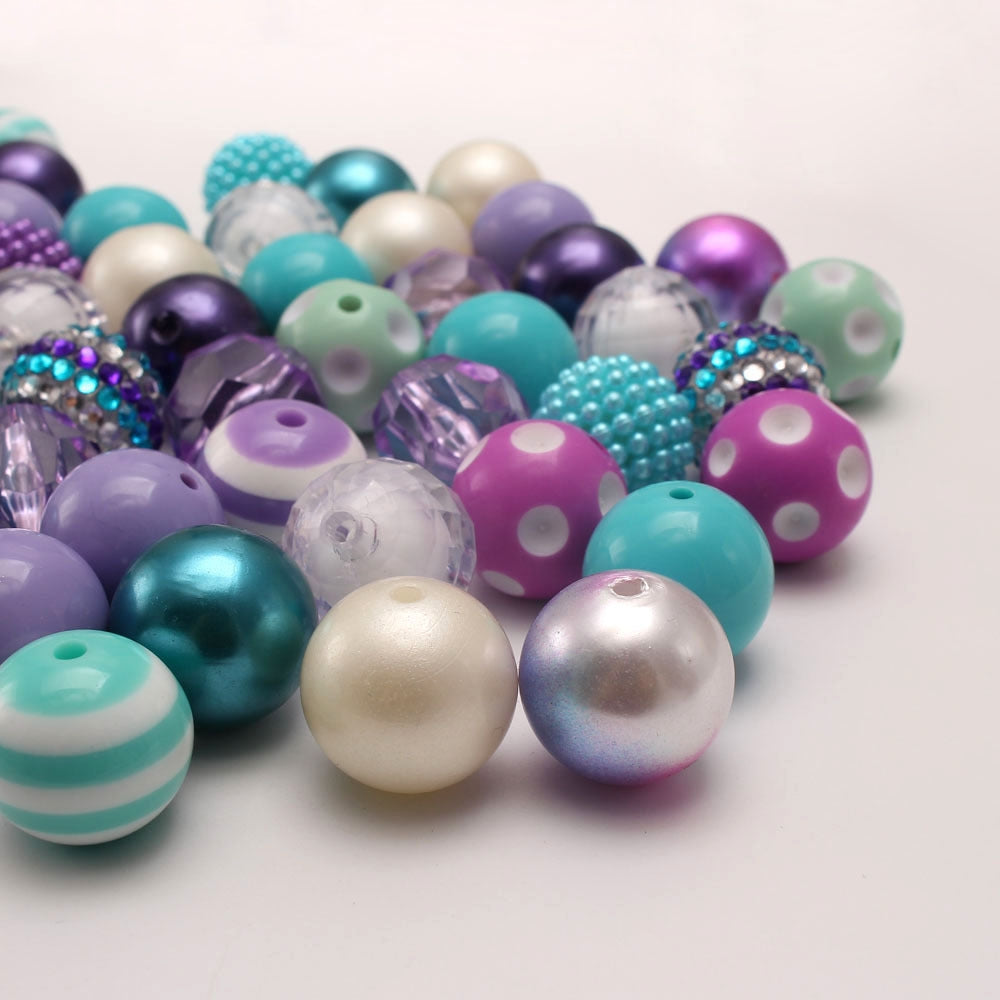 Mermaid Colored 20MM Acrylic Large Beads – Everyday Gifts — 1