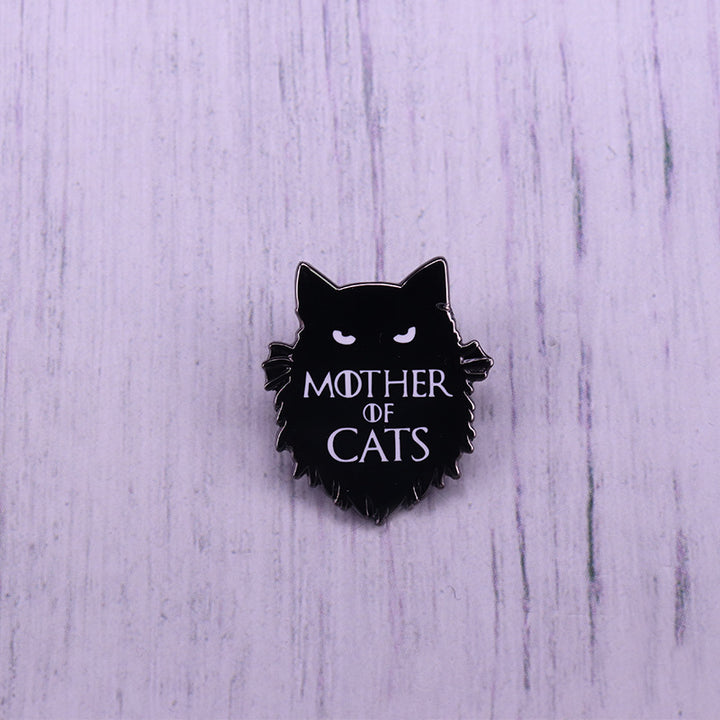 Black Cat-inspired Copper Badge Brooch – Jewelry Gift Ideas — 1