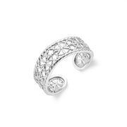 Sterling Silver Light Luxury Ring Hollow Pattern – Birthday Gifts — 1