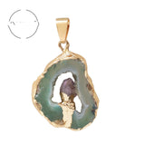 Electroplating Gold Edge Bright Crystal Tooth – Jewelry Gift Ideas — 3