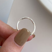 Women's Sterling Silver Letter Wave Closure Ring – Gifts for Her — 1