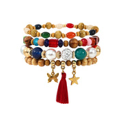 Ethnic Wooden Bead Tassel Bracelet Suit – Jewelry Gift Ideas — 5