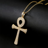 Anka Cross Pendant Copper Plated Real Gold Zircon – Jewelry Gift Ideas — 2