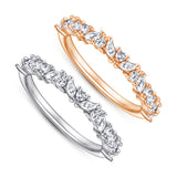 Sterling Silver Flowers Rose Gold Fashion Elegant Ring – Stylish Gifts — 5