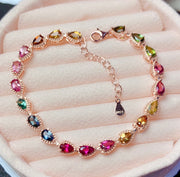 Rainbow Faux Natural Candy Tourmaline Bracelet – Jewelry Gift Ideas — 2