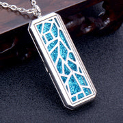 Square Essential Oil Necklace Openable Silver – Jewelry Gift Ideas — 6