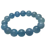 Natural Aquamarine Single-loop Beaded Bracelet – Jewelry Gift Ideas — 3