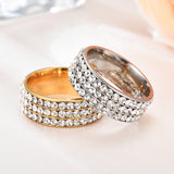 Women's Fashion Stainless Steel Ring With Diamonds – Stylish Gifts — 1