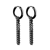 Black Geometric Pendant Stainless Steel Earrings – Jewelry Gift Ideas — 7