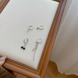 Black Small Cherry Earring Set Combination Stud – Jewelry Gift Ideas — 3