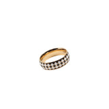 Diamond Checkerboard Black And White Drip Ring – Surprise Gifts — 3
