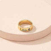 Oil Dripping Twelve Constellation Free Size Rings – Birthday Gifts — 10