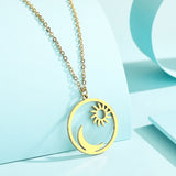 Sun And Moon Pendant Necklace – Jewelry Gift Ideas — 6
