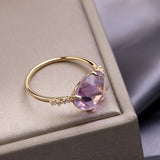 S925 Silver Gilded Japanese Birthstone Ring – Holiday Gift Ideas — 4