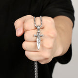 Carved Viking Celtic Knot Sword Pendant Men's – Jewelry Gift Ideas — 8