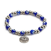 Blue Eye Beads Lucky Hand Of Fatima Bracelet – Jewelry Gift Ideas — 5