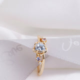 Natural Sky Blue Topaz Flower Ring – Unique Gift Ideas — 5