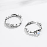 Moonstone Concentric Couples Pair Sterling Silver – Stylish Gifts — 5