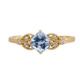Natural Square Sky Blue Topaz Ring Girl – Gifts for Kids — 3