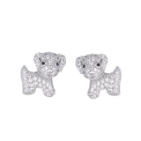 Women's Temperament Cute Dog Shape Diamond Stud – Gifts for Her — 3