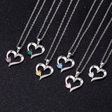 Love Heart Necklace Female Birthstones Peach – Jewelry Gift Ideas — 15