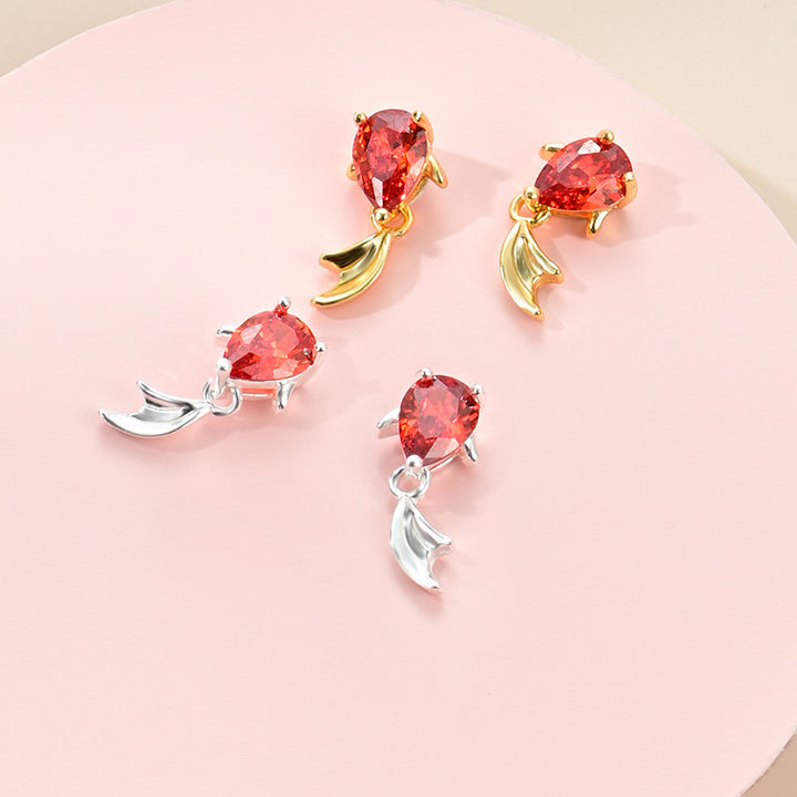 Original Design 925 Sterling Silver Koi Stud Earrings – Stylish Gifts — 1