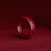 Women's Natural Raw Cinnabar Ring Niche Design Retro – Gifts for Her — 3