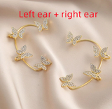 Super Flashing Diamond Earrings With Butterfly Ear – Stylish Gifts — 8