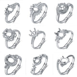 925 Silver Plating 18k Platinum Ring Frame Accessories – Stylish Gifts — 1